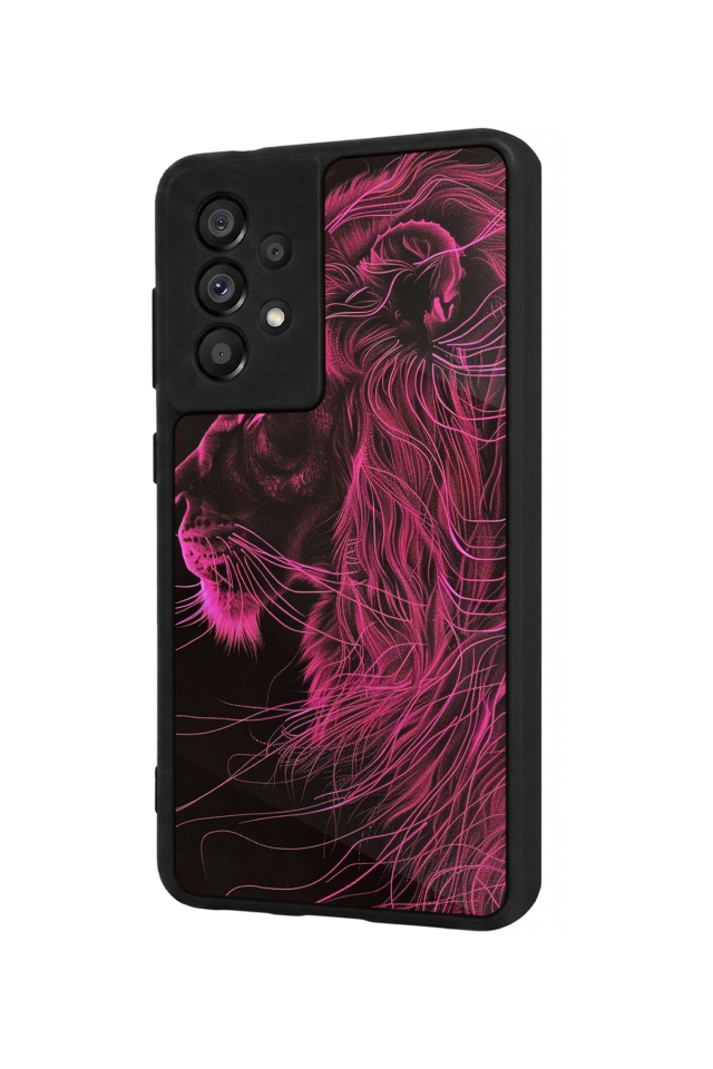 Samsung Galaxy A73 Uyumlu Aslan Tasarımlı Glossy Premium Kılıf