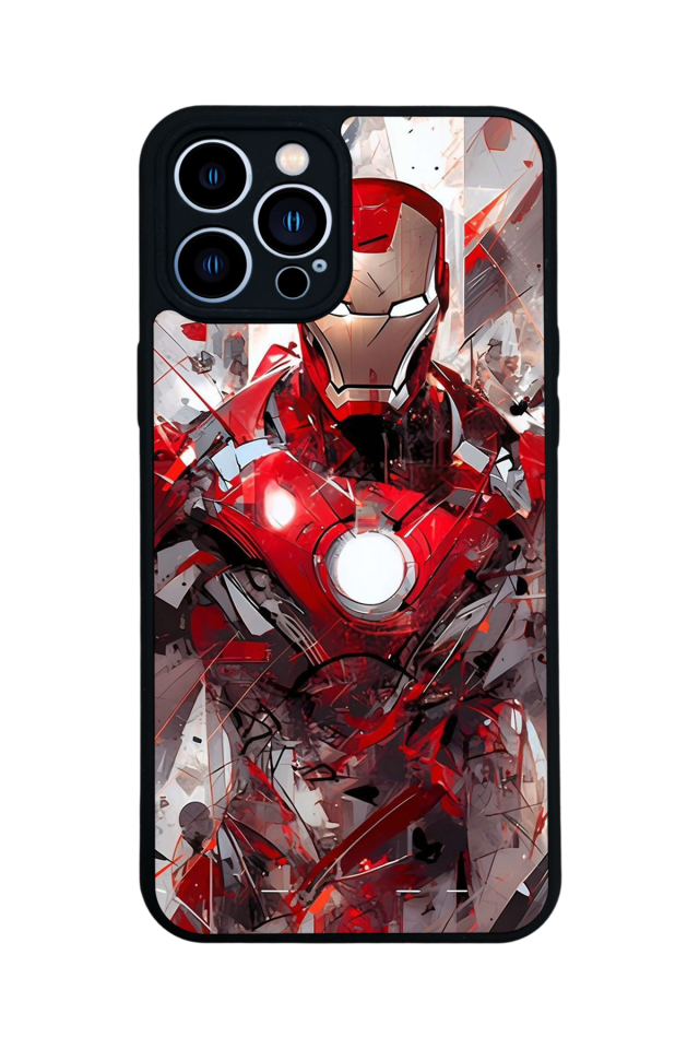 iPhone 12 Pro Max Uyumlu Iron Man ( Demir Adam ) Tasarımlı Glossy Premium Kılıf