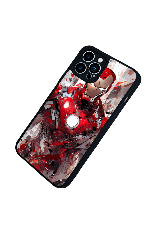 iPhone 12 Pro Max Uyumlu Iron Man ( Demir Adam ) Tasarımlı Glossy Premium Kılıf