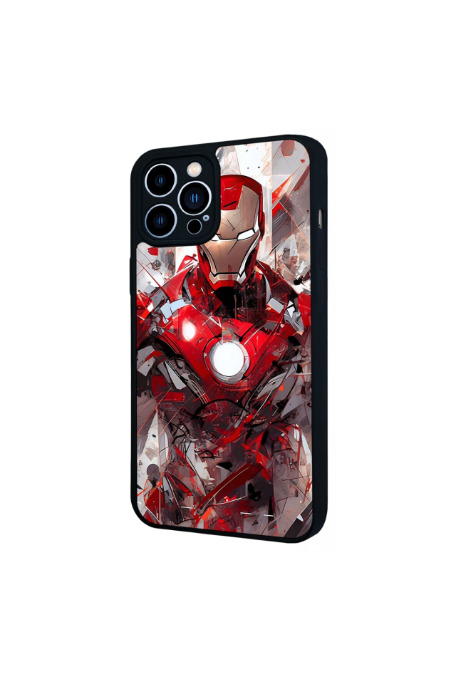 iPhone 12 Pro Max Uyumlu Iron Man ( Demir Adam ) Tasarımlı Glossy Premium Kılıf