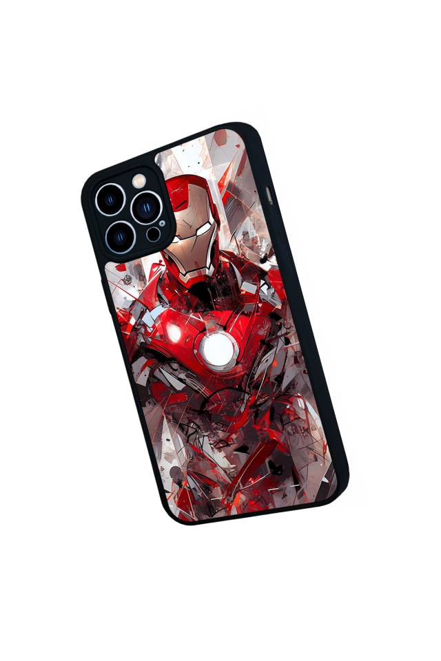 iPhone 12 Pro Max Uyumlu Iron Man ( Demir Adam ) Tasarımlı Glossy Premium Kılıf