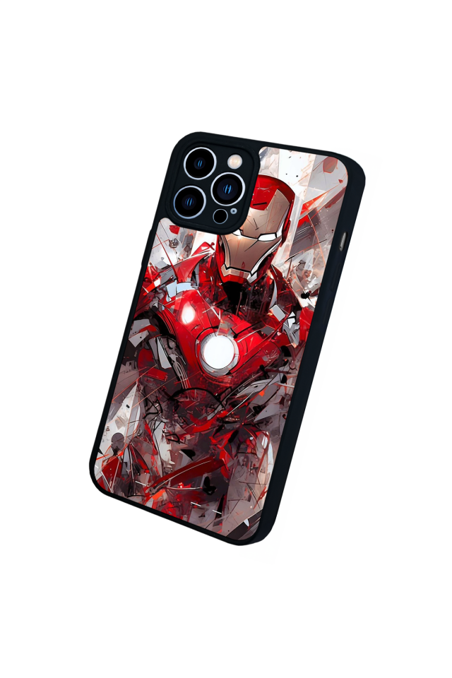 iPhone 12 Pro Max Uyumlu Iron Man ( Demir Adam ) Tasarımlı Glossy Premium Kılıf