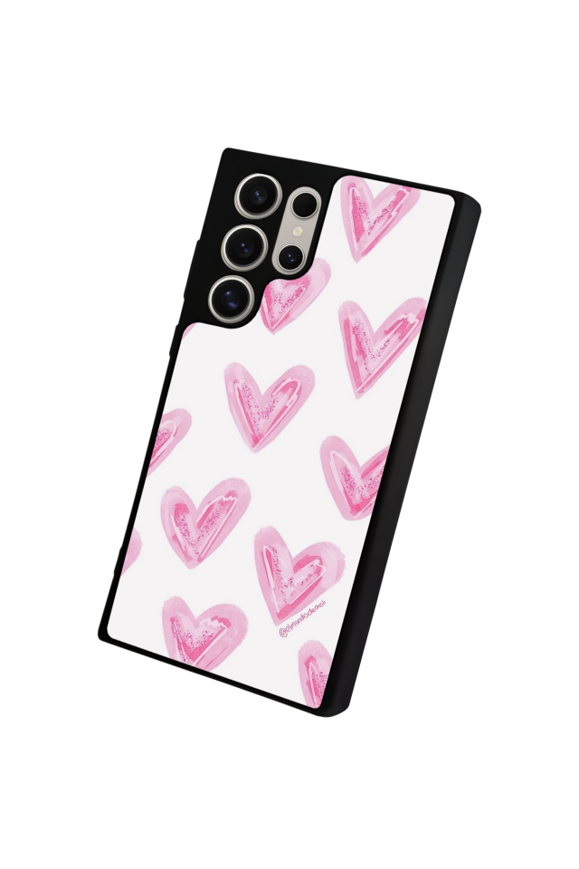 Samsung Galaxy S23 Ultra Uyumlu Kalp Love Tasarımlı Glossy Premium Kılıf