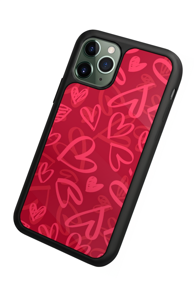 iPhone 11 Pro Uyumlu Kalp Love Tasarımlı Glossy Premium Kılıf
