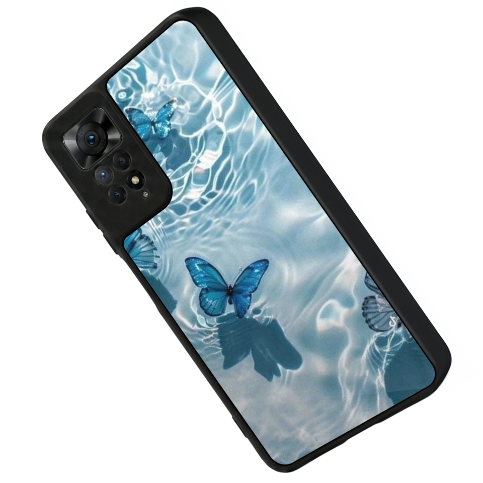Xiaomi Redmi Note 12 Pro Uyumlu Kelebek Tasarımlı Glossy Premium Kılıf
