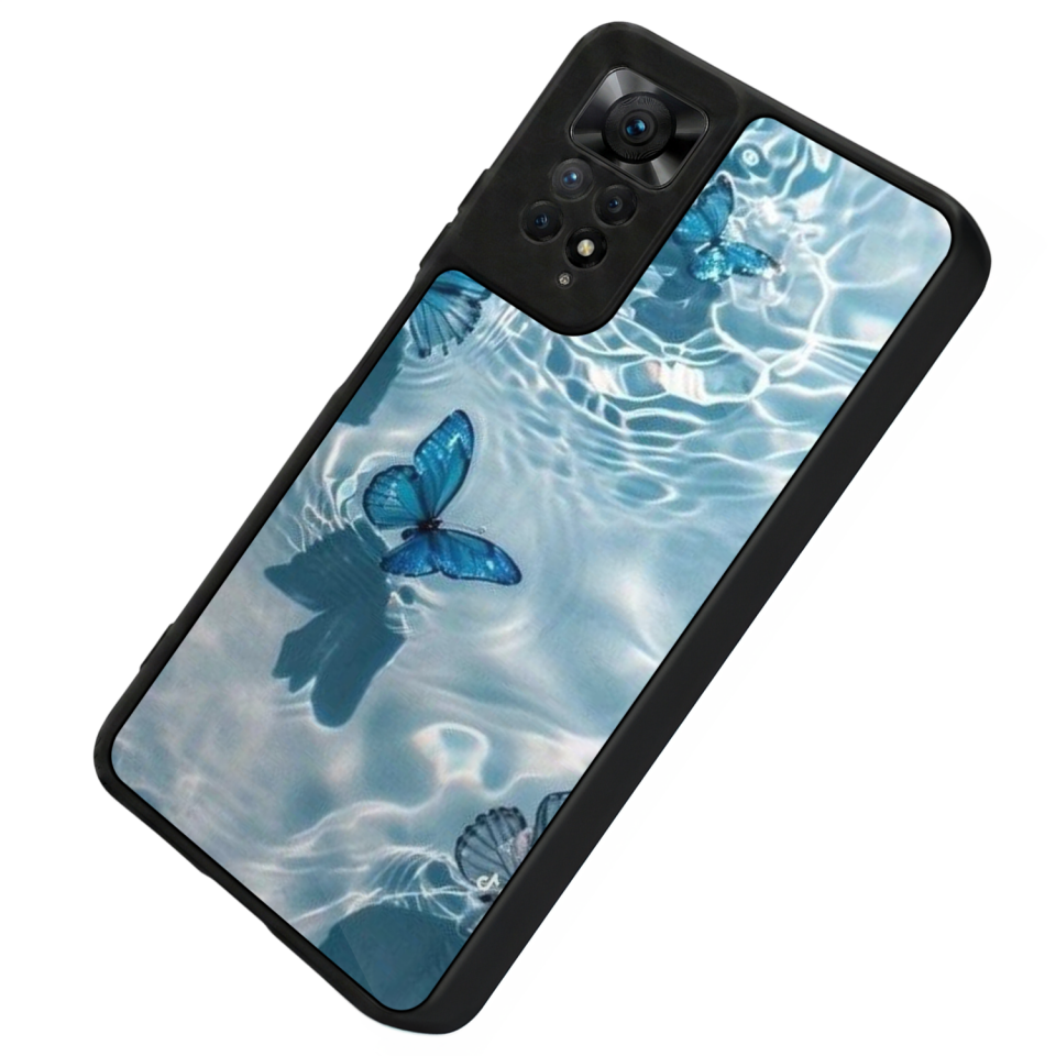 Xiaomi Redmi Note 12 Pro Uyumlu Kelebek Tasarımlı Glossy Premium Kılıf