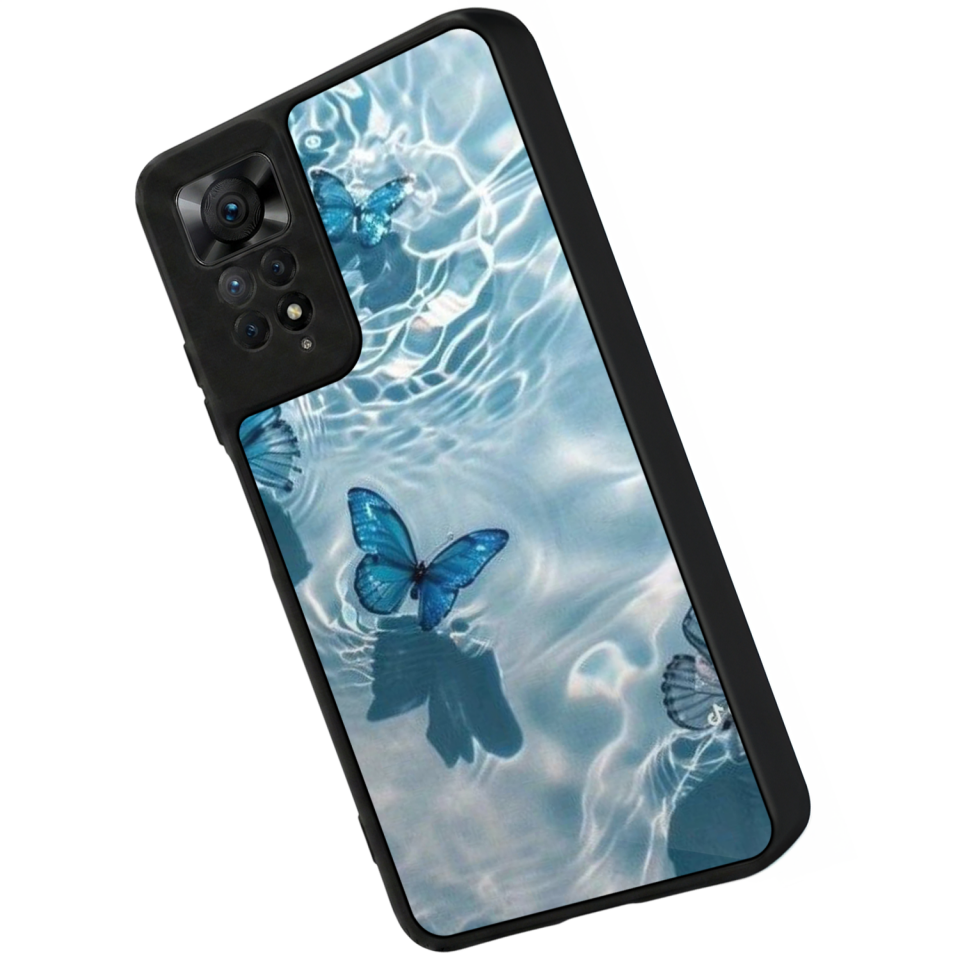 Xiaomi Redmi Note 12 Pro Uyumlu Kelebek Tasarımlı Glossy Premium Kılıf
