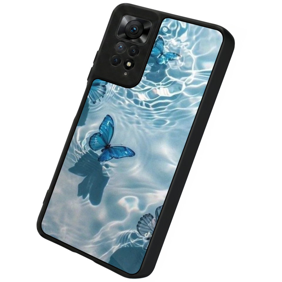 Xiaomi Redmi Note 12 Pro Uyumlu Kelebek Tasarımlı Glossy Premium Kılıf
