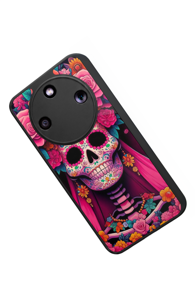 Honor Magic 8 Lite Uyumlu KuruKafa Tasarımlı Glossy Premium Kılıf