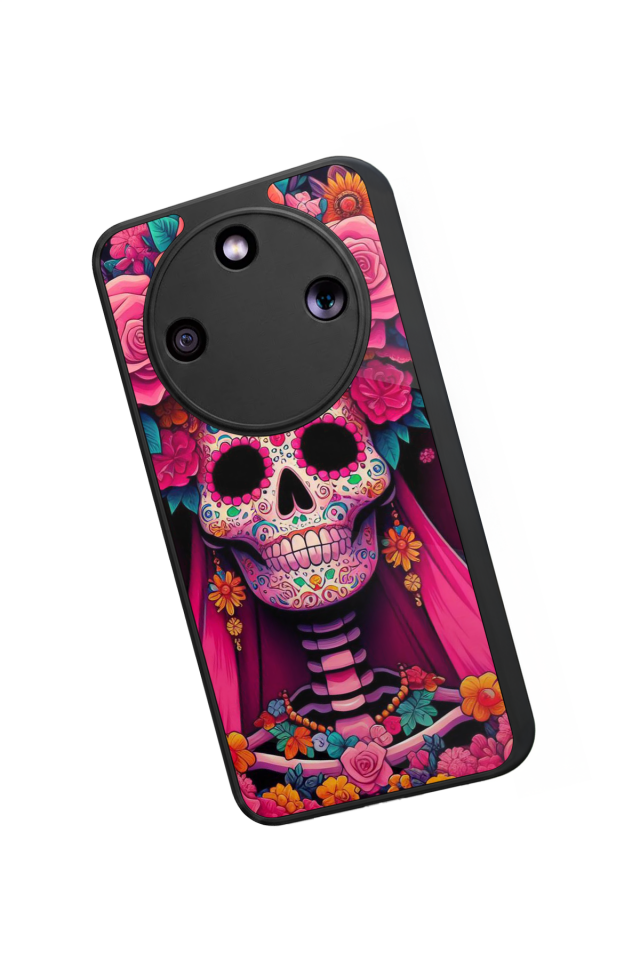 Honor Magic 8 Lite Uyumlu KuruKafa Tasarımlı Glossy Premium Kılıf