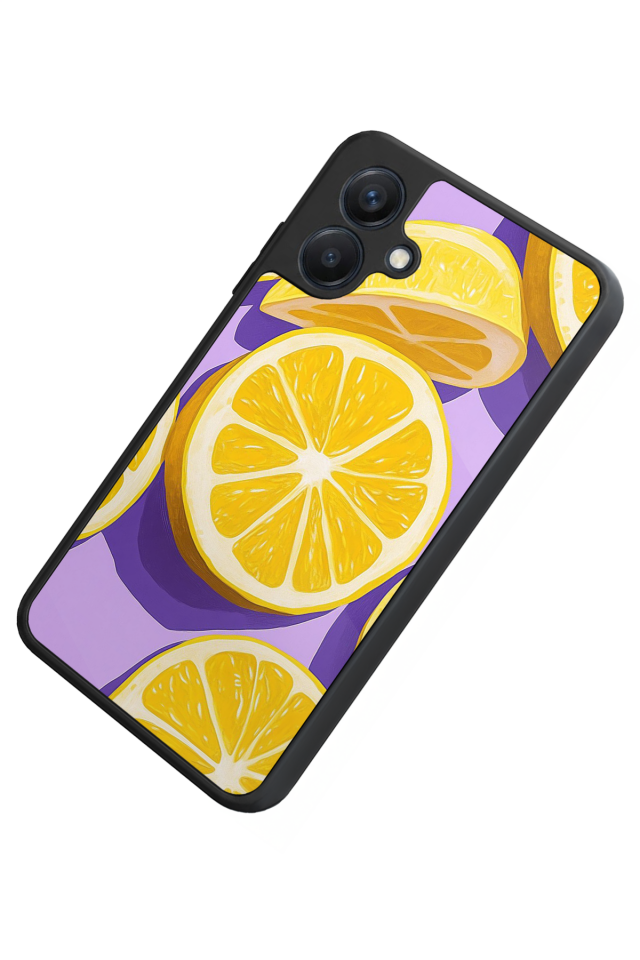 Samsung Galaxy A07 Uyumlu Limon Tasarımlı Glossy Premium Kılıf
