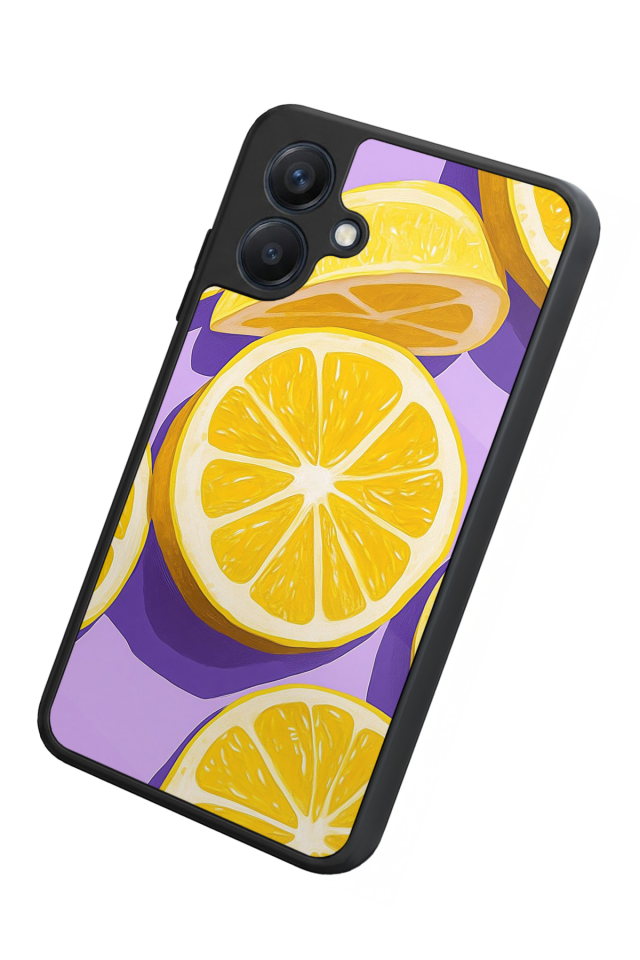 Samsung Galaxy A07 Uyumlu Limon Tasarımlı Glossy Premium Kılıf