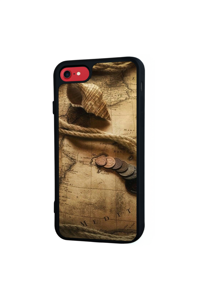 iPhone 7 Uyumlu Pusula Tasarımlı Glossy Premium Kılıf