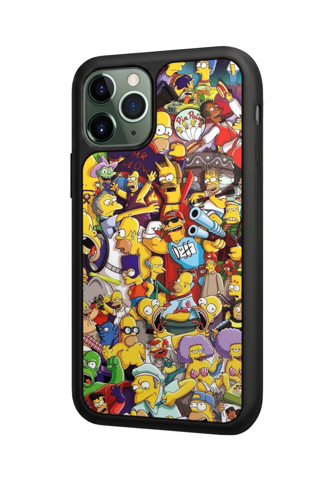 iPhone 11 Pro Max Uyumlu The Simpsons Tasarımlı Glossy Premium Kılıf