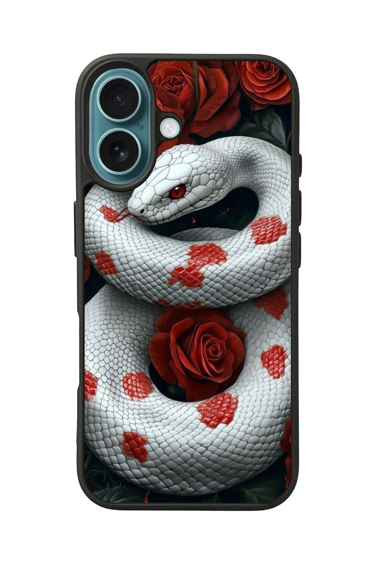 iPhone 16 Plus Uyumlu Yılan Tasarımlı Glossy Premium Kılıf