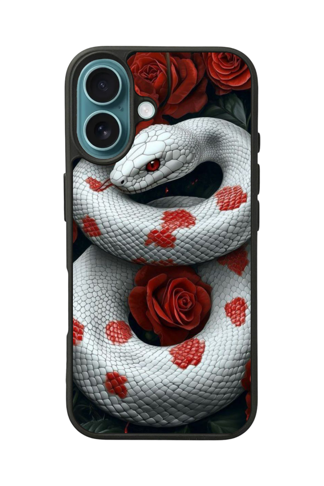 iPhone 16 Plus Uyumlu Yılan Tasarımlı Glossy Premium Kılıf