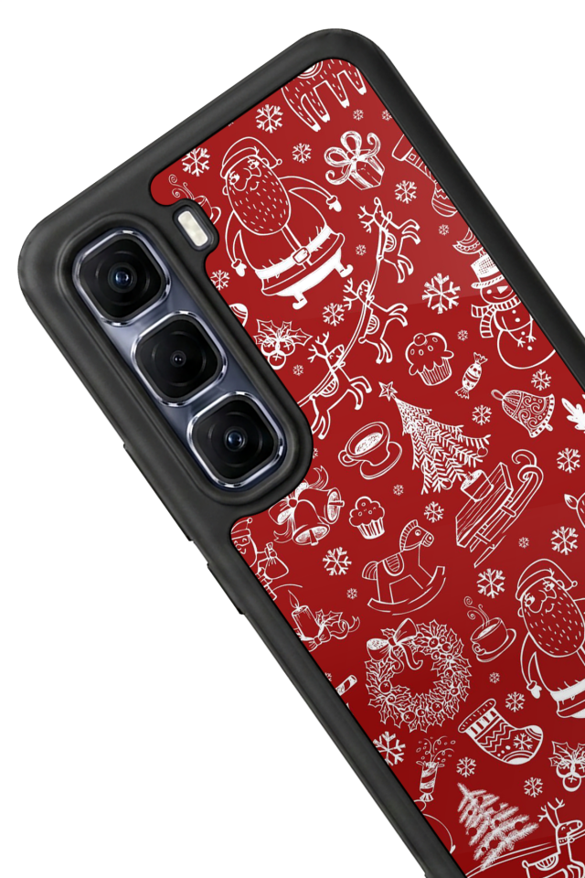 Infinix Hot 60 Pro Plus Uyumlu Yilbasi Christmas Tasarımlı Glossy Premium Kılıf