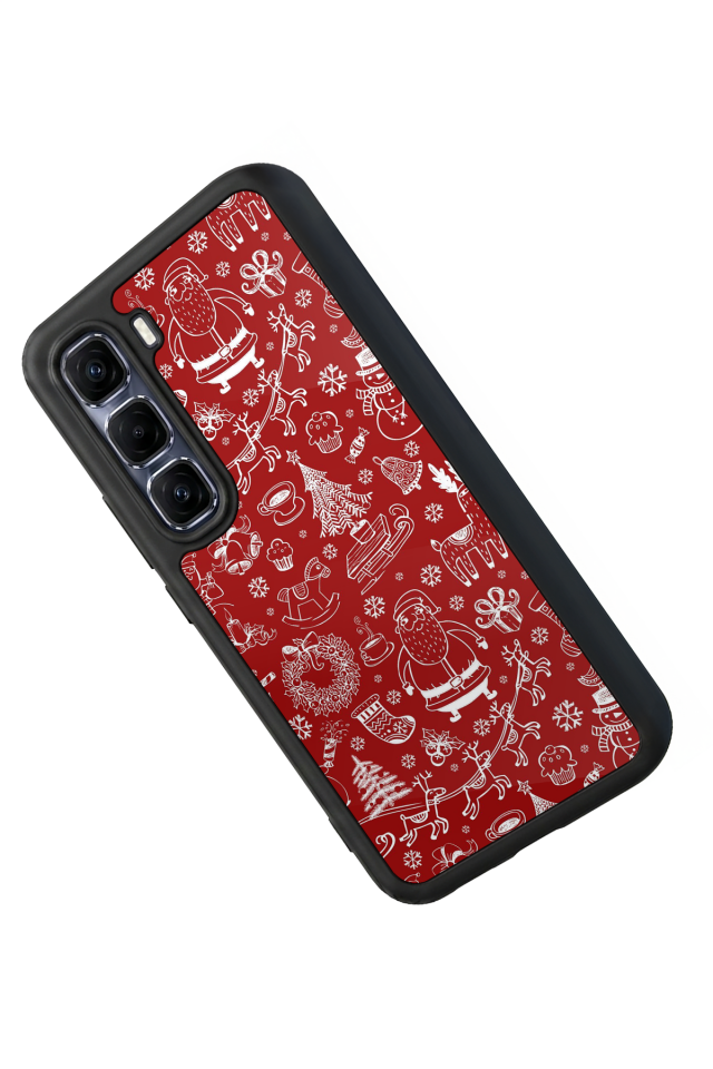 Infinix Hot 60 Pro Plus Uyumlu Yilbasi Christmas Tasarımlı Glossy Premium Kılıf