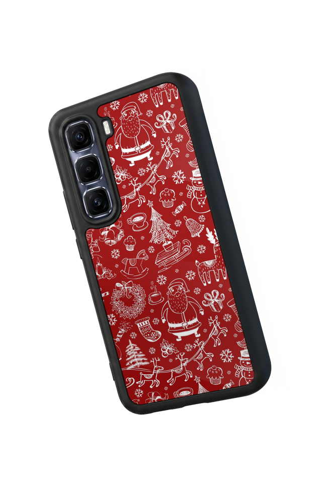 Infinix Hot 60 Pro Plus Uyumlu Yilbasi Christmas Tasarımlı Glossy Premium Kılıf