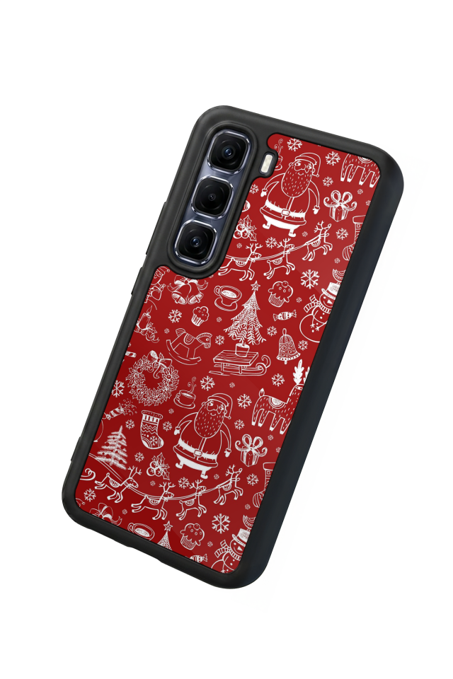 Infinix Hot 60 Pro Plus Uyumlu Yilbasi Christmas Tasarımlı Glossy Premium Kılıf