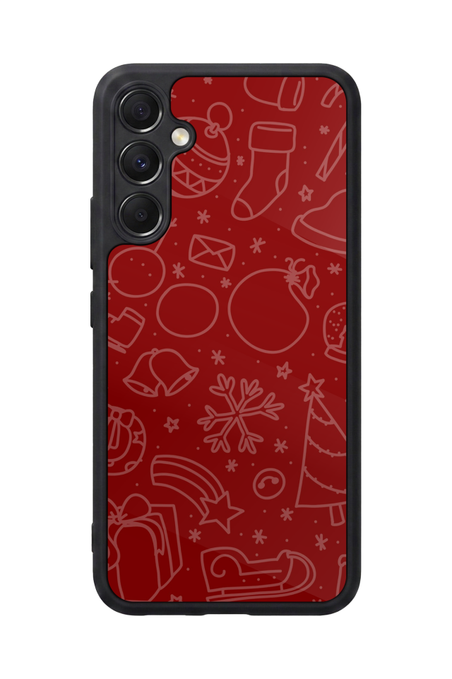 Samsung Galaxy A34 Uyumlu Yilbasi Christmas Tasarımlı Glossy Premium Kılıf