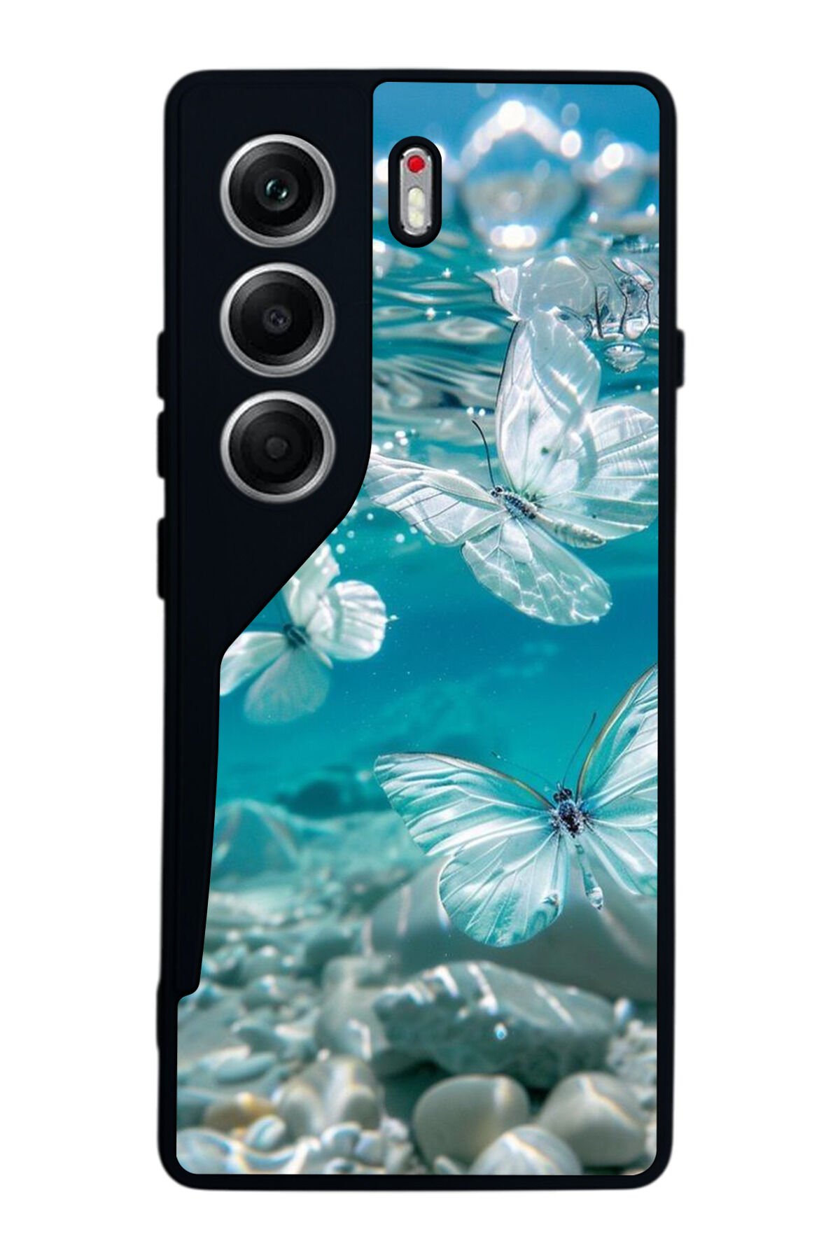 Tecno Camon 40 Uyumlu Kelebek Tasarımlı Glossy Premium Kılıf