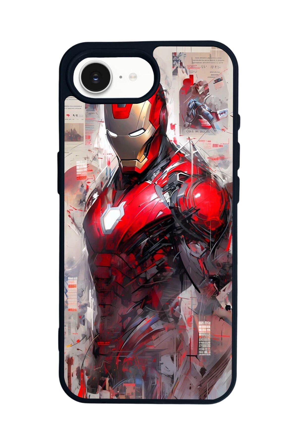 iPhone 16E Uyumlu Iron Man ( Demir Adam ) Tasarımlı Glossy Premium Kılıf