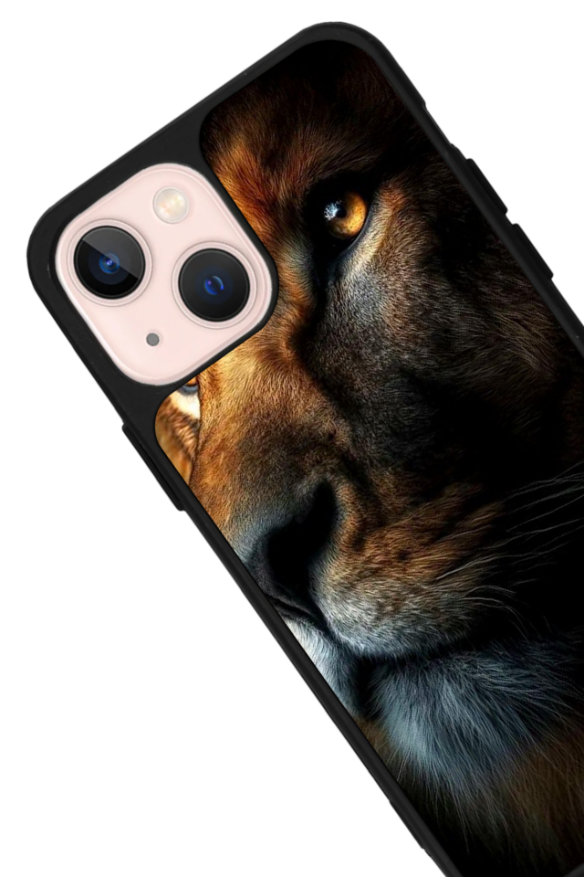 iPhone 14 Plus Uyumlu Aslan Tasarımlı Glossy Premium Kılıf