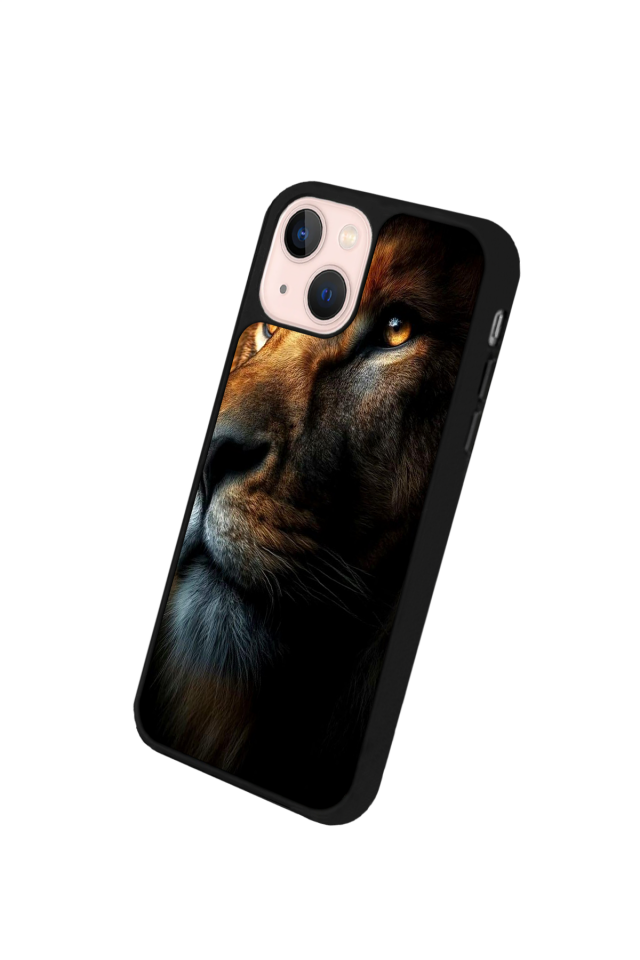iPhone 14 Plus Uyumlu Aslan Tasarımlı Glossy Premium Kılıf