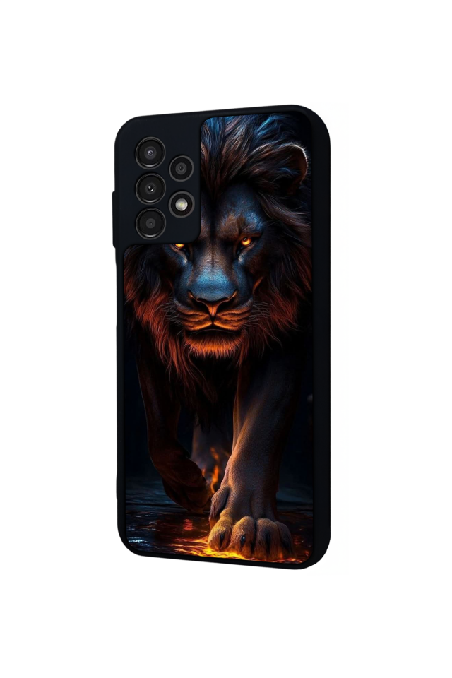 Samsung Galaxy A23 Uyumlu Aslan Tasarımlı Glossy Premium Kılıf