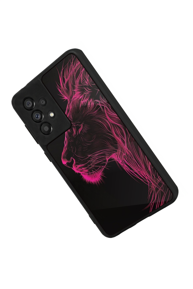 Samsung Galaxy A73 Uyumlu Aslan Tasarımlı Glossy Premium Kılıf