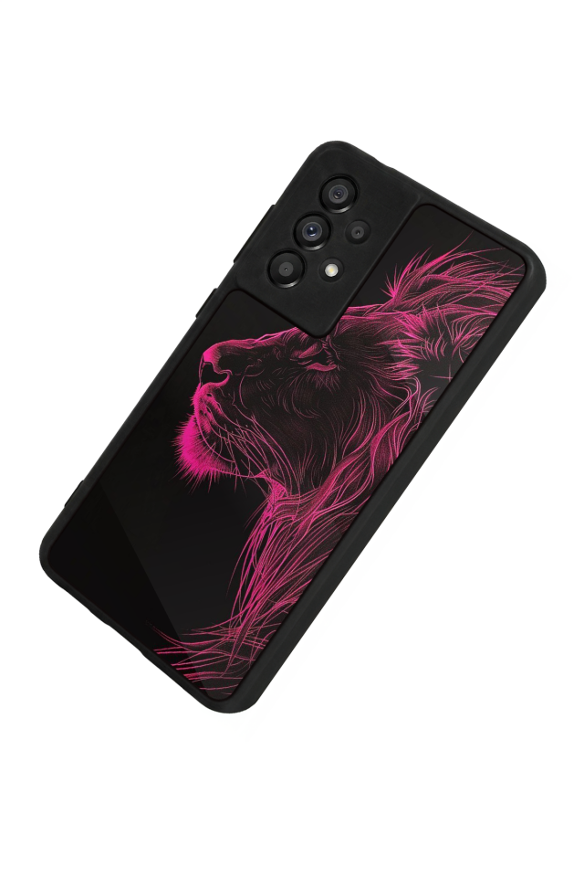 Samsung Galaxy A73 Uyumlu Aslan Tasarımlı Glossy Premium Kılıf