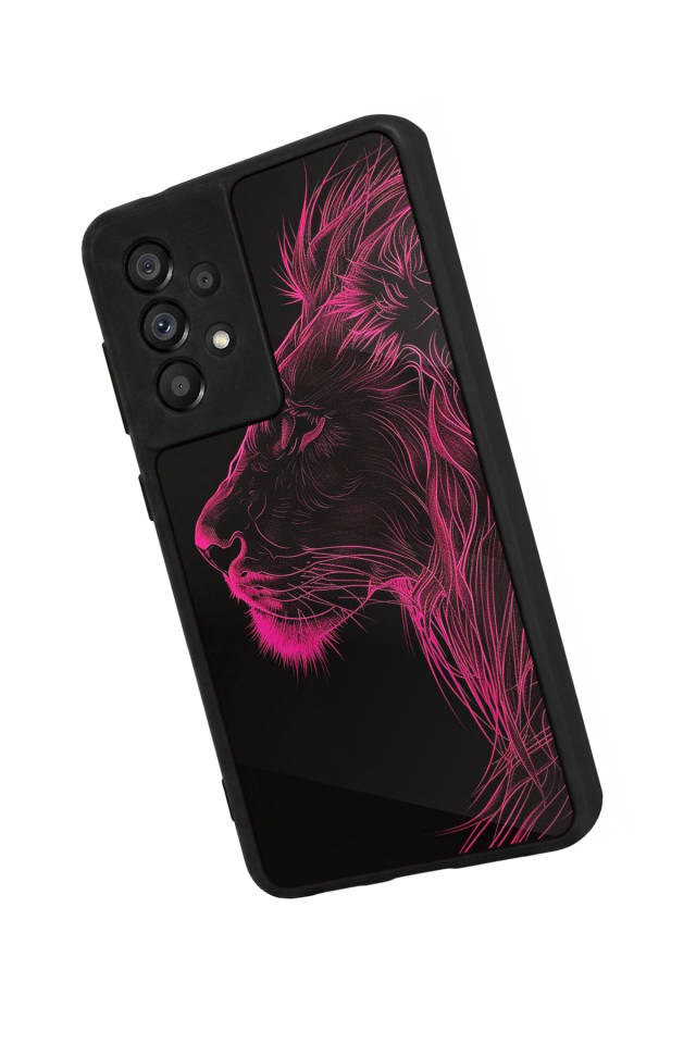 Samsung Galaxy A73 Uyumlu Aslan Tasarımlı Glossy Premium Kılıf