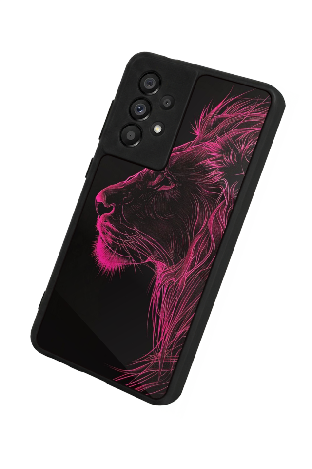 Samsung Galaxy A73 Uyumlu Aslan Tasarımlı Glossy Premium Kılıf