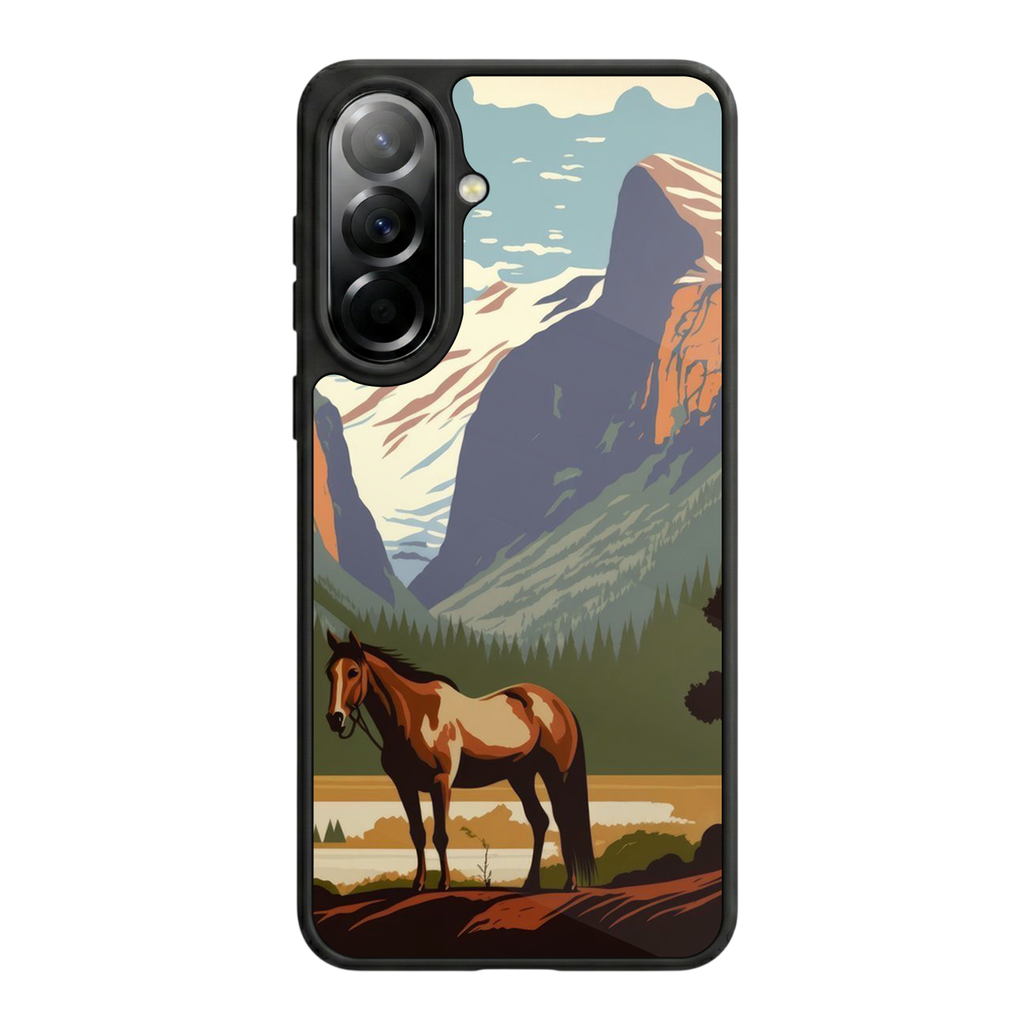 Samsung Galaxy A37 Uyumlu At Horse Tasarımlı Glossy Premium Kılıf