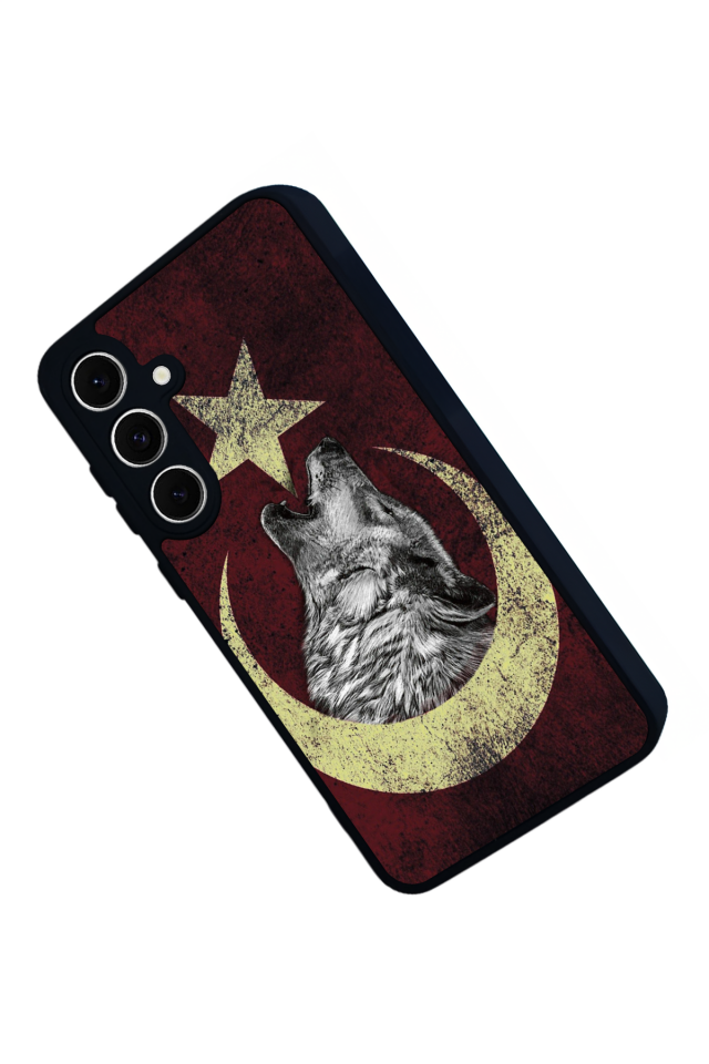 Samsung Galaxy S24 FE Uyumlu Bozkurt Tasarımlı Glossy Premium Kılıf
