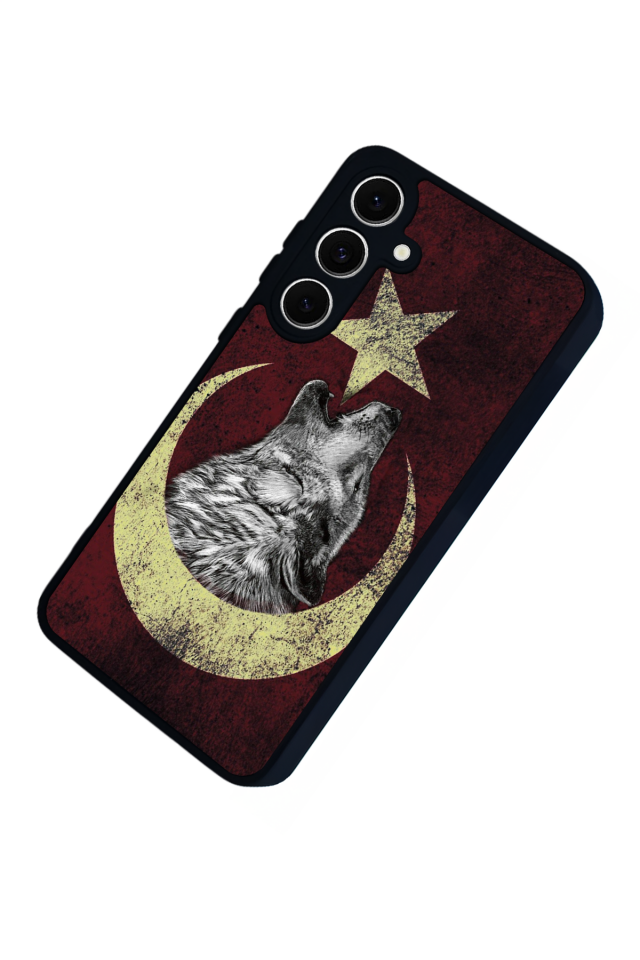 Samsung Galaxy S24 FE Uyumlu Bozkurt Tasarımlı Glossy Premium Kılıf