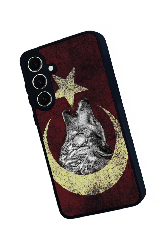 Samsung Galaxy S24 FE Uyumlu Bozkurt Tasarımlı Glossy Premium Kılıf