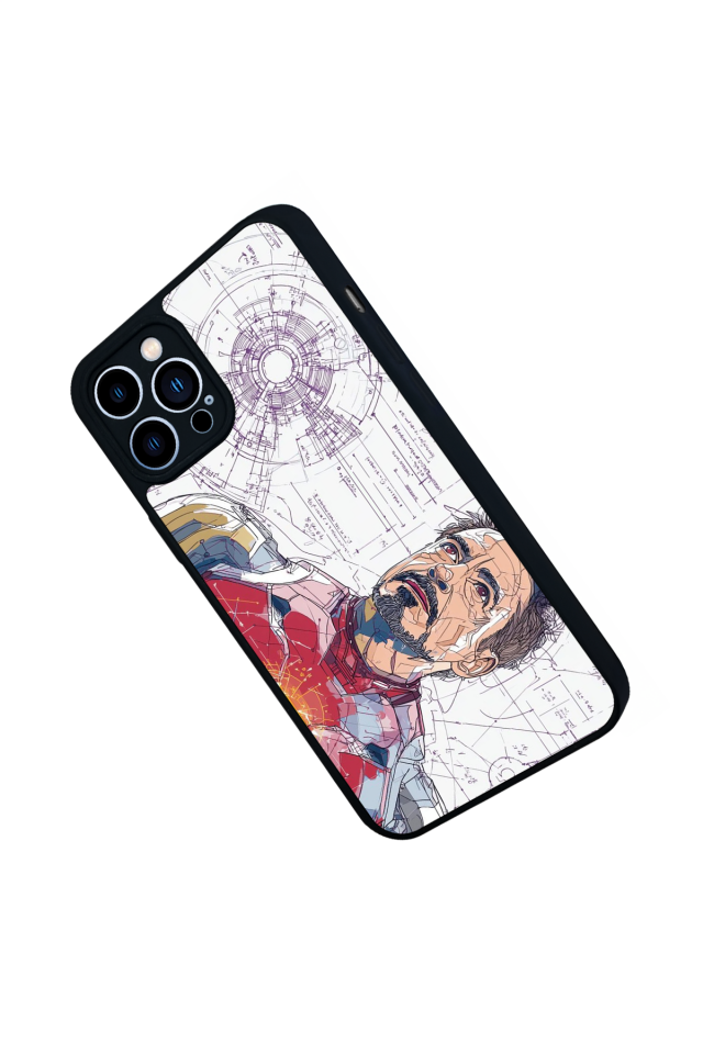 iPhone 12 Pro Max Uyumlu Iron Man ( Demir Adam ) Tasarımlı Glossy Premium Kılıf