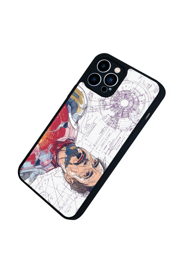 iPhone 12 Pro Max Uyumlu Iron Man ( Demir Adam ) Tasarımlı Glossy Premium Kılıf
