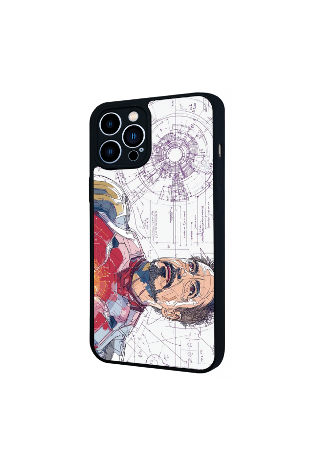 iPhone 12 Pro Max Uyumlu Iron Man ( Demir Adam ) Tasarımlı Glossy Premium Kılıf