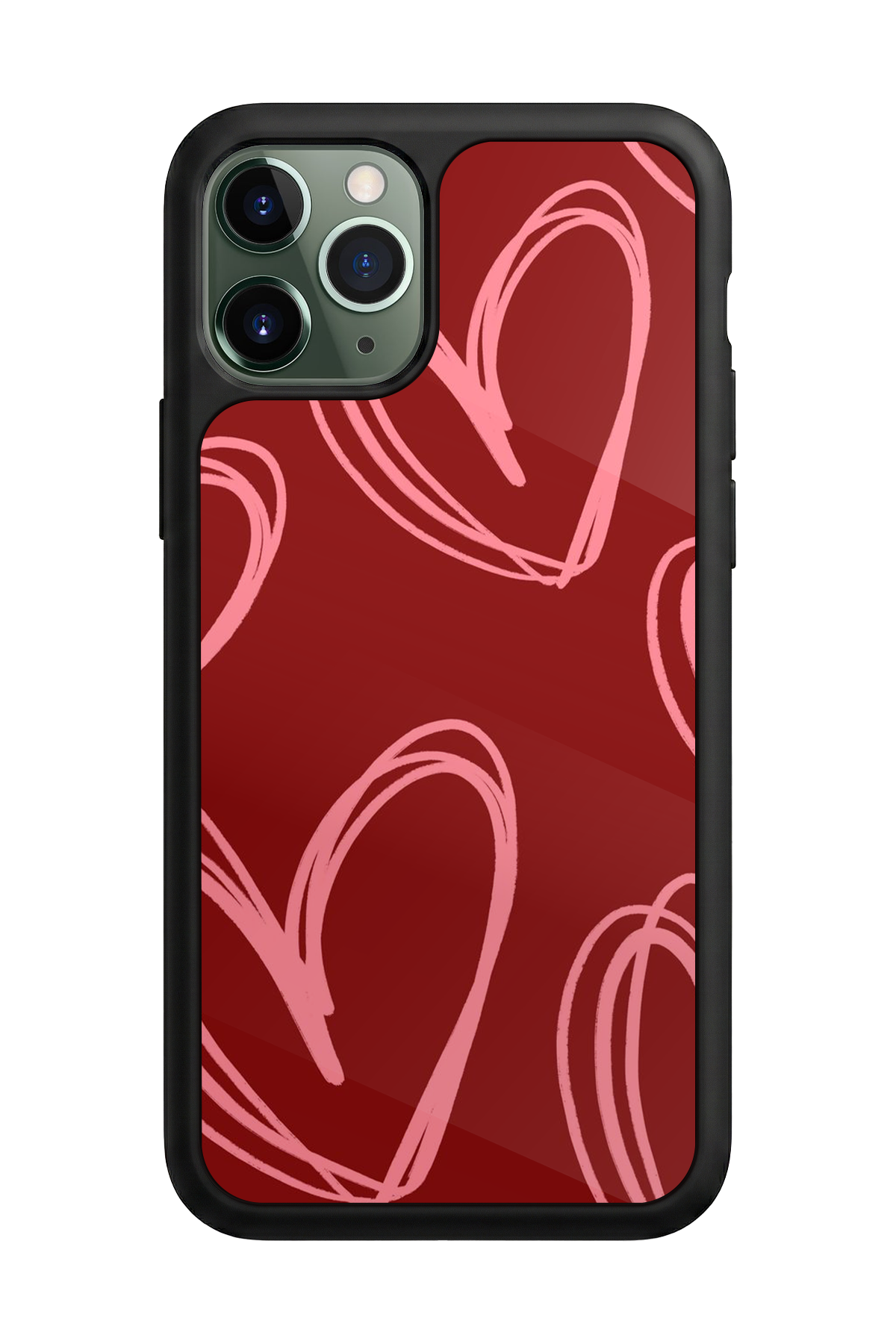 iPhone 11 Pro Uyumlu Kalp Love Tasarımlı Glossy Premium Kılıf