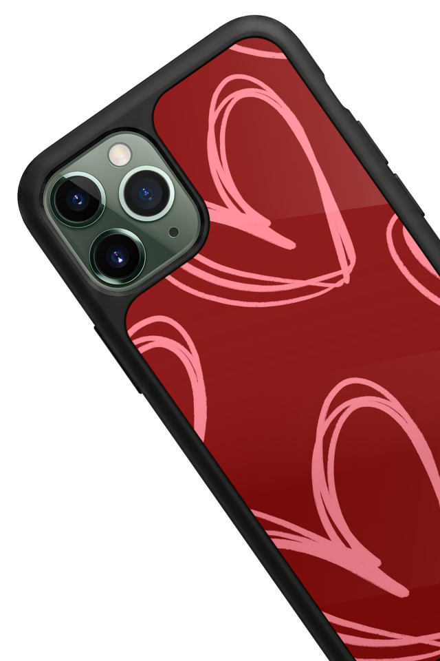 iPhone 11 Pro Uyumlu Kalp Love Tasarımlı Glossy Premium Kılıf