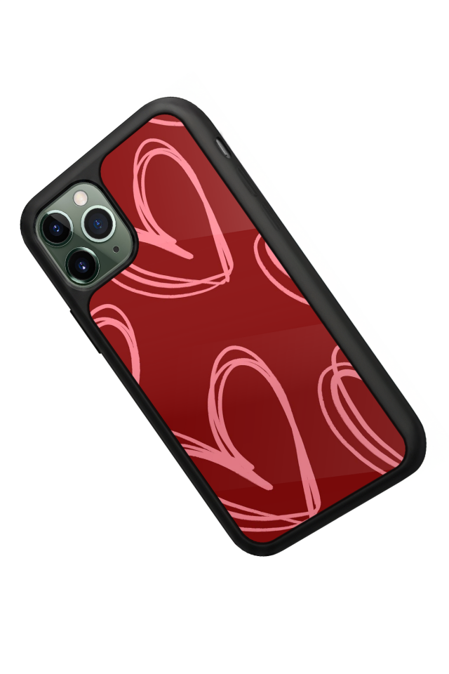 iPhone 11 Pro Uyumlu Kalp Love Tasarımlı Glossy Premium Kılıf