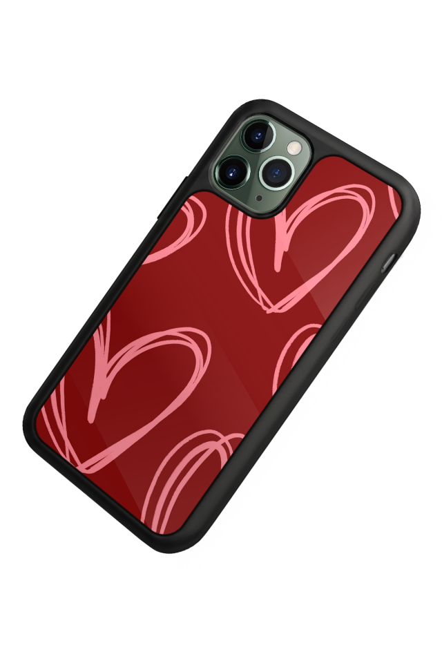 iPhone 11 Pro Uyumlu Kalp Love Tasarımlı Glossy Premium Kılıf