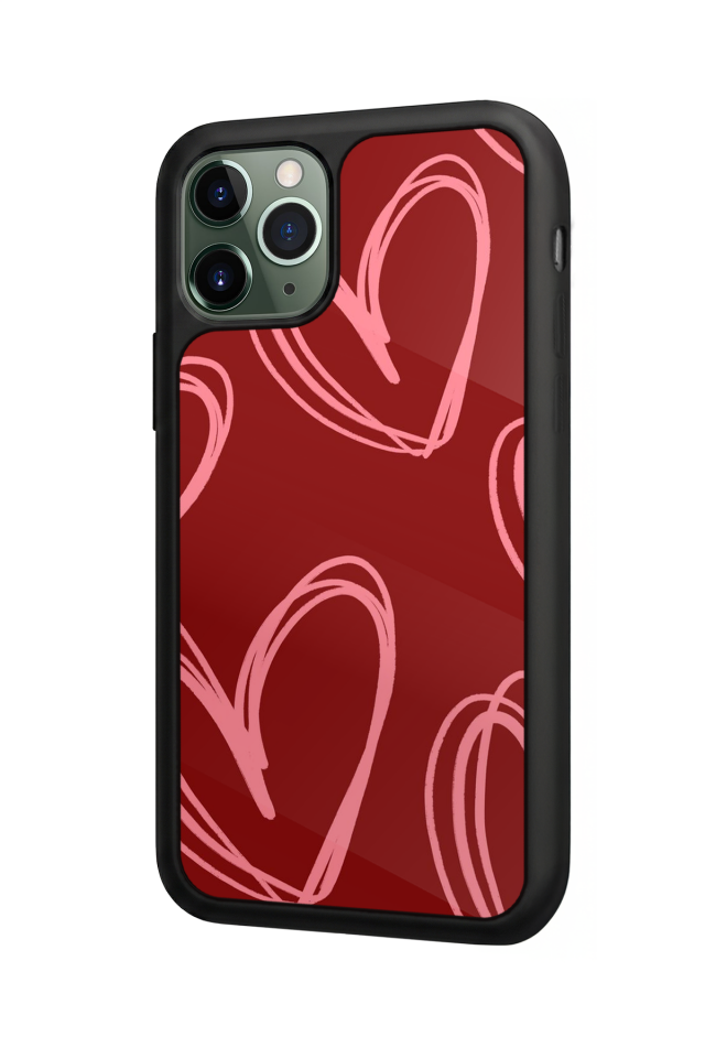 iPhone 11 Pro Uyumlu Kalp Love Tasarımlı Glossy Premium Kılıf