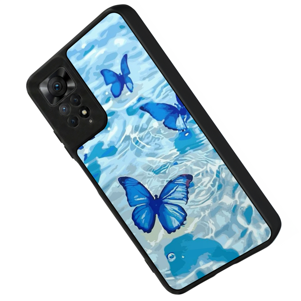 Xiaomi Redmi Note 12 Pro Uyumlu Kelebek Tasarımlı Glossy Premium Kılıf
