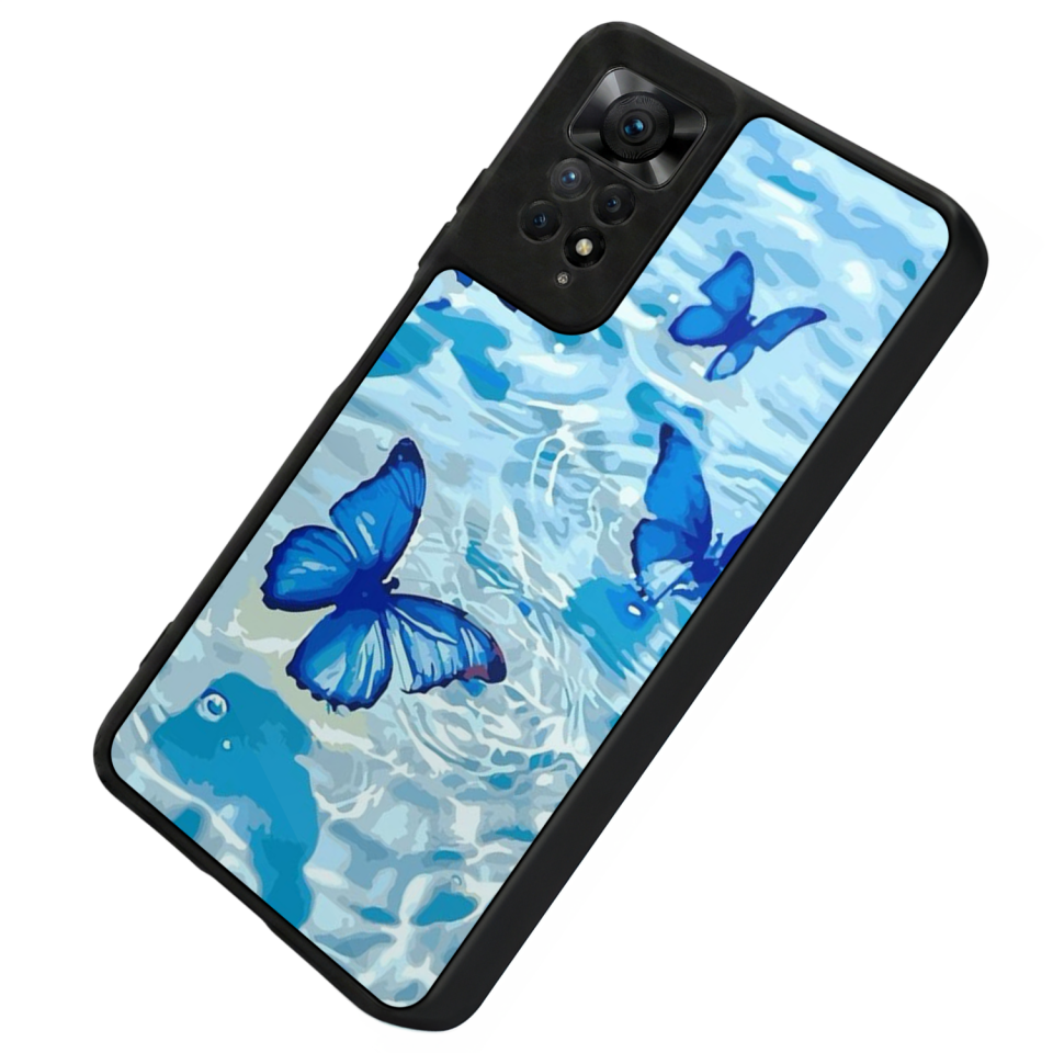 Xiaomi Redmi Note 12 Pro Uyumlu Kelebek Tasarımlı Glossy Premium Kılıf