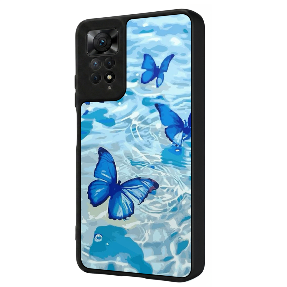 Xiaomi Redmi Note 12 Pro Uyumlu Kelebek Tasarımlı Glossy Premium Kılıf