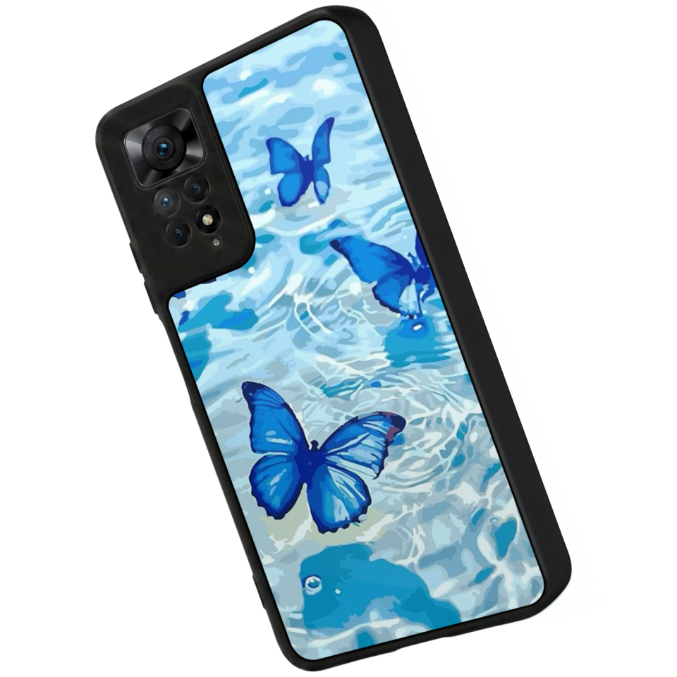 Xiaomi Redmi Note 12 Pro Uyumlu Kelebek Tasarımlı Glossy Premium Kılıf